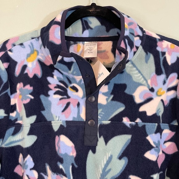 Vera Bradley Women's Sporty Fleece Pullover Garden Long Sleeve Tops Size XL NWT - Picture 3 of 9